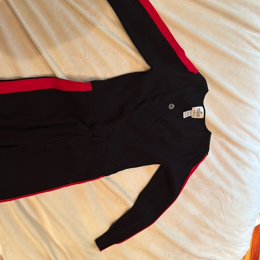 Black and red sweater like jump suit lightly worn